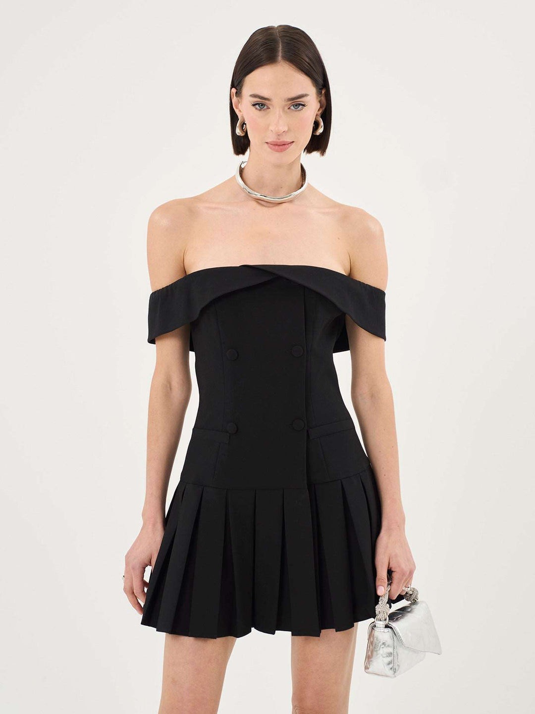 Harley Pleated Hem Mini Dress