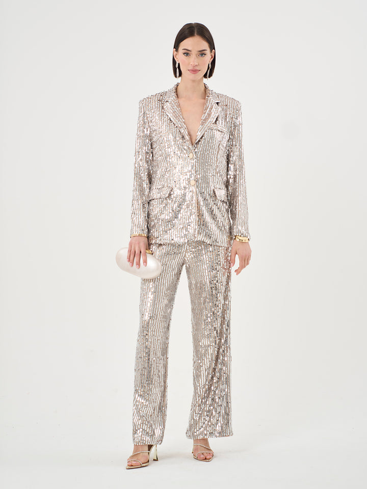 Pippa Wide Leg Sequin Trouser