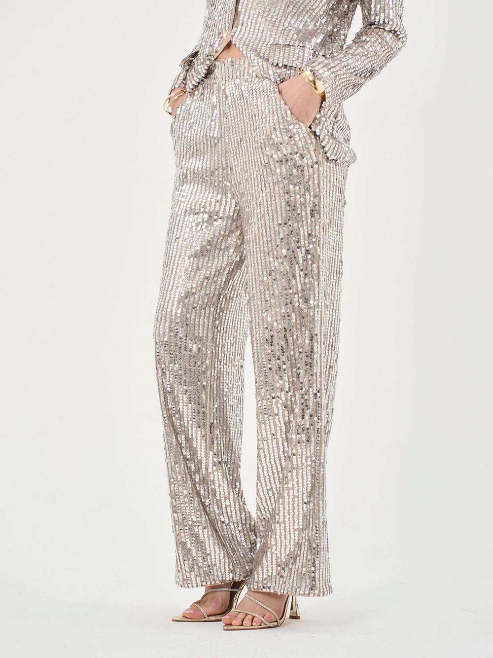 Pippa Wide Leg Sequin Trouser