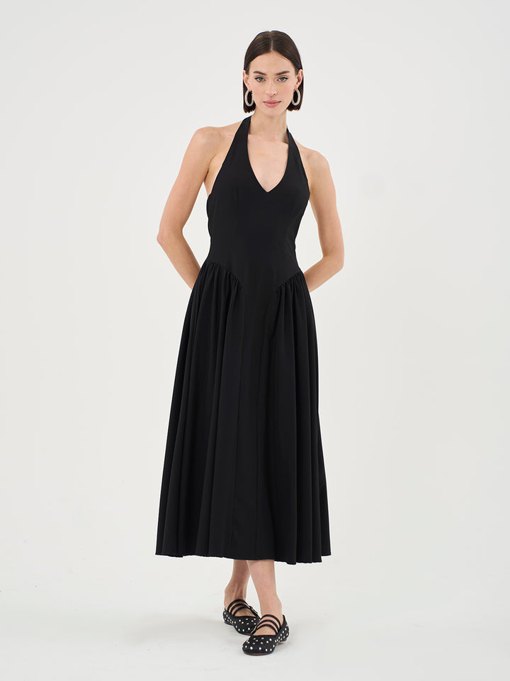 Halterneck Midi Dress