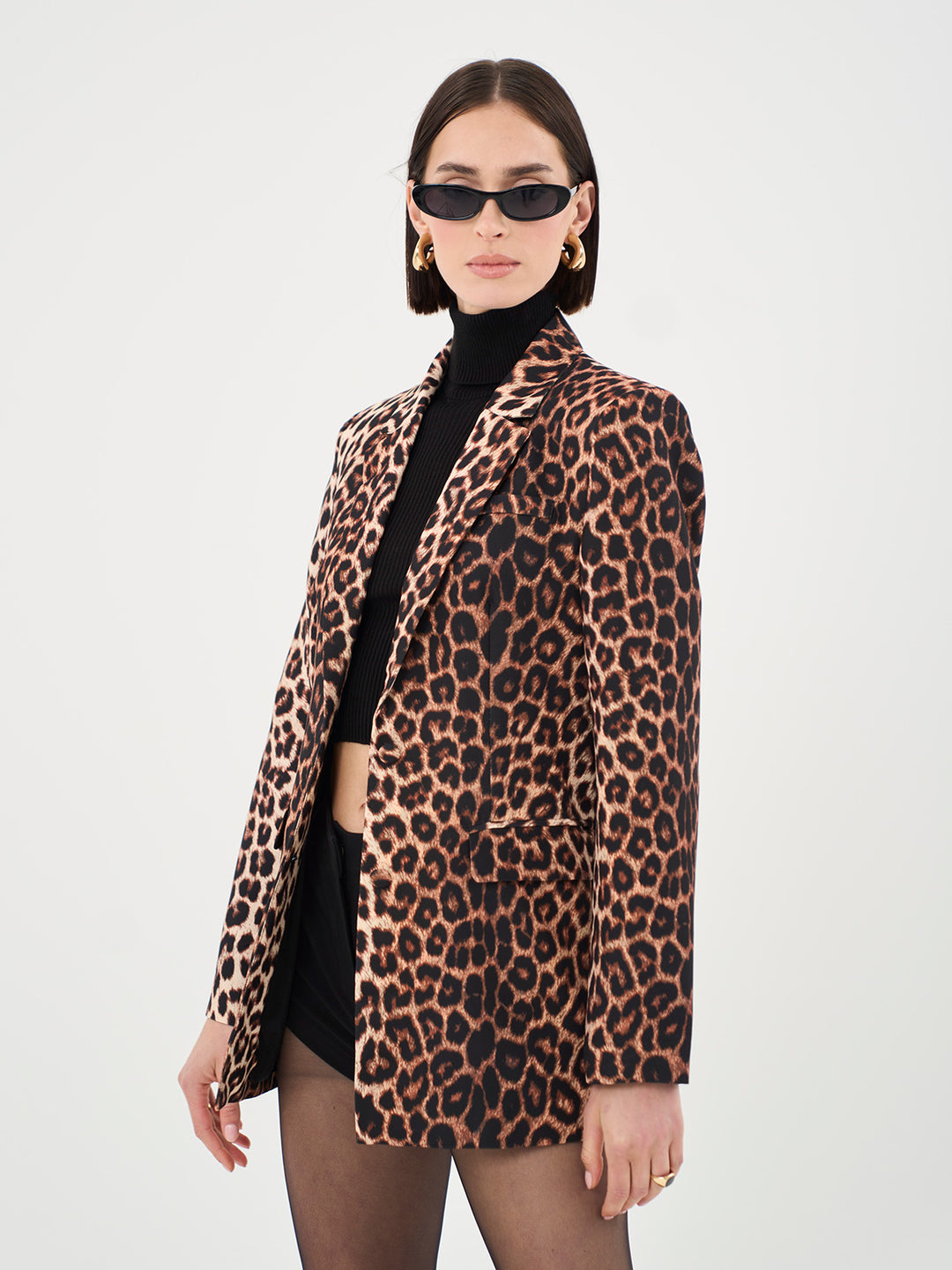 Blazer Jacket In Leopard Print