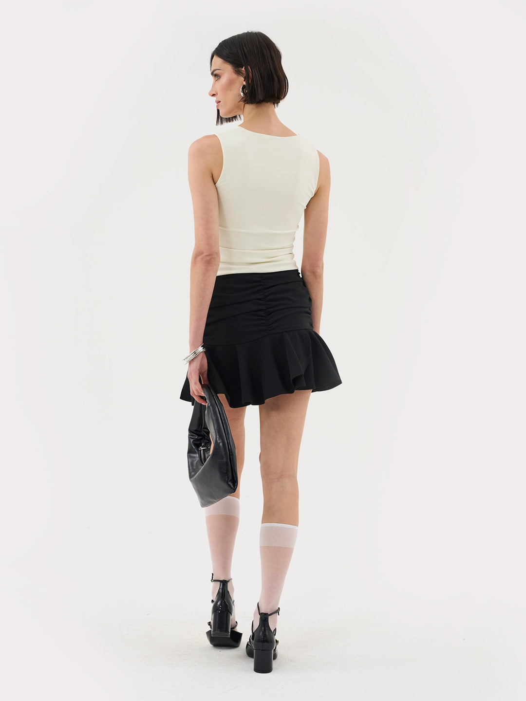 Flippy Mini Skirt in Black