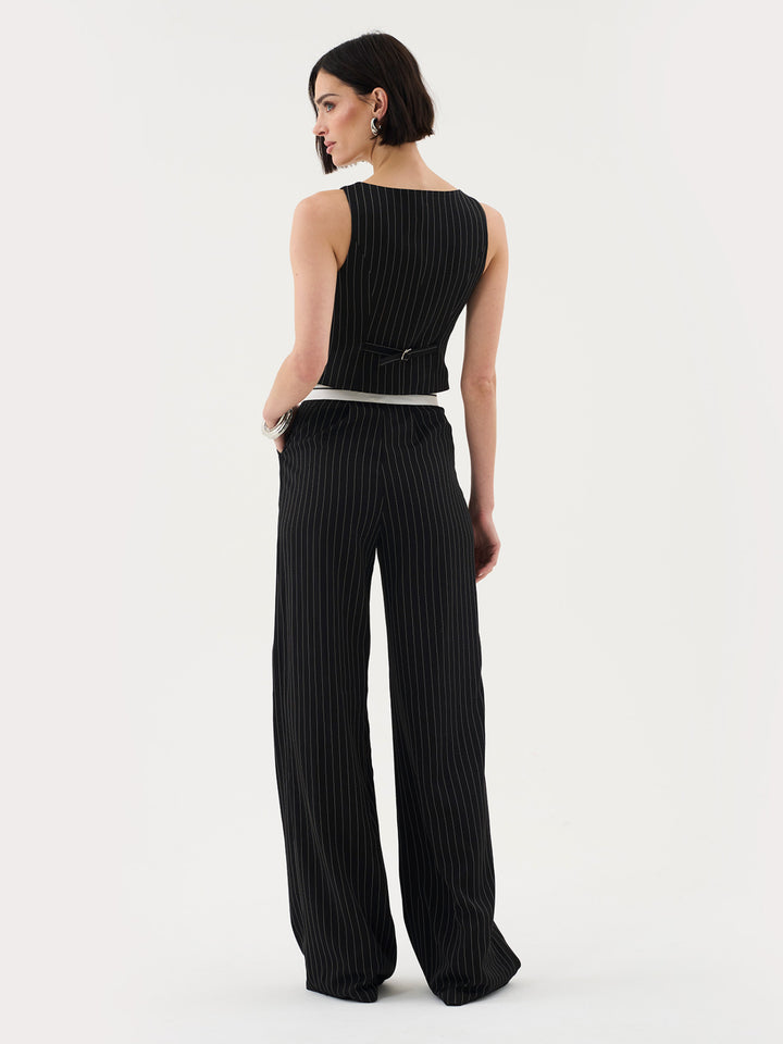 Fitted Pinstripe Waistcoat Co-ord