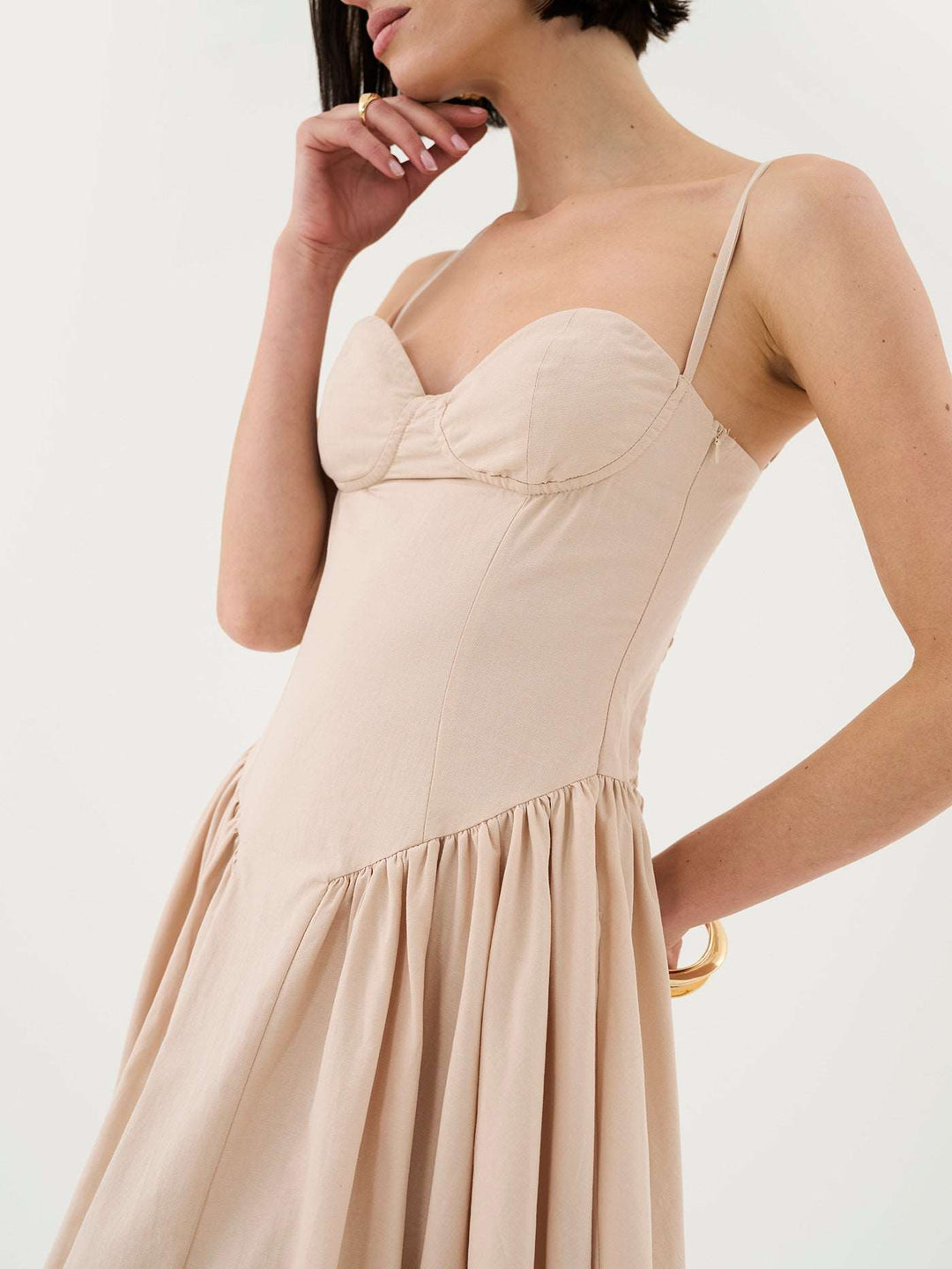 Sweetheart Neck Strappy Midi Corset Dress